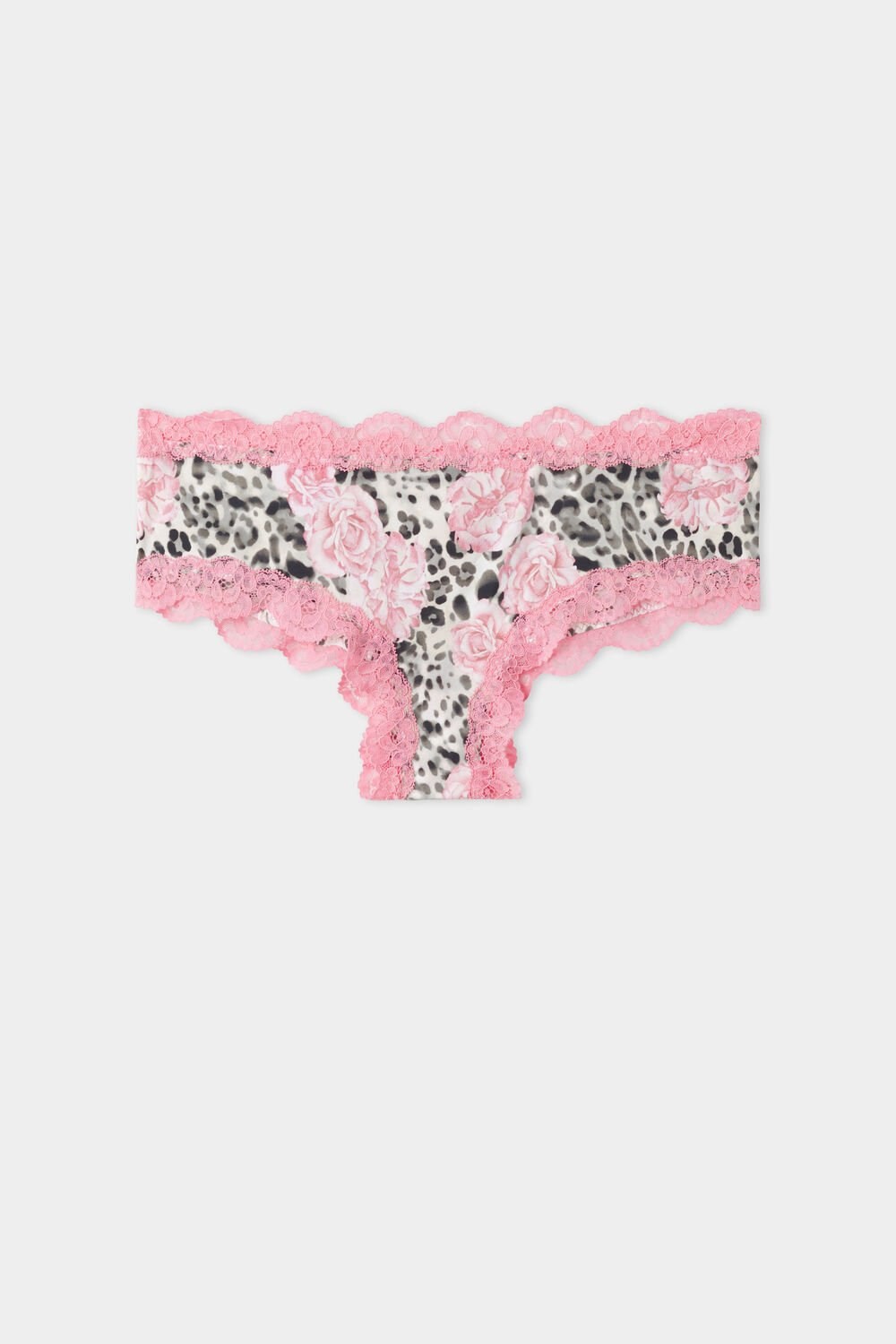 Floral Animal-print Rose Print 600v Tezenis Printed Microfiber and Lace Hipster Brazilian | 970234-JLT