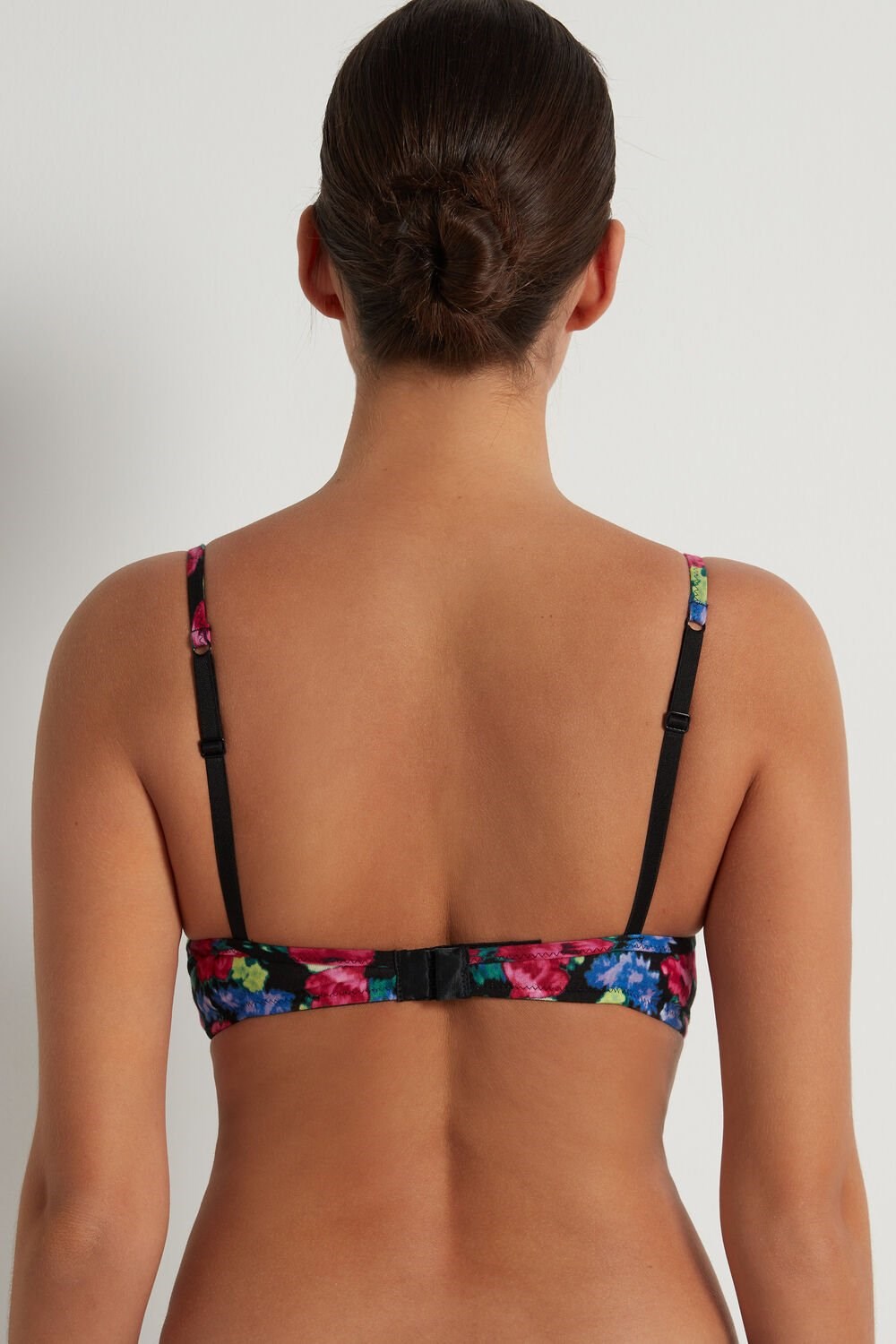 Floral Faded Black Floral Print 274v Tezenis London Bra in Printed Cotton | 784651-VKF