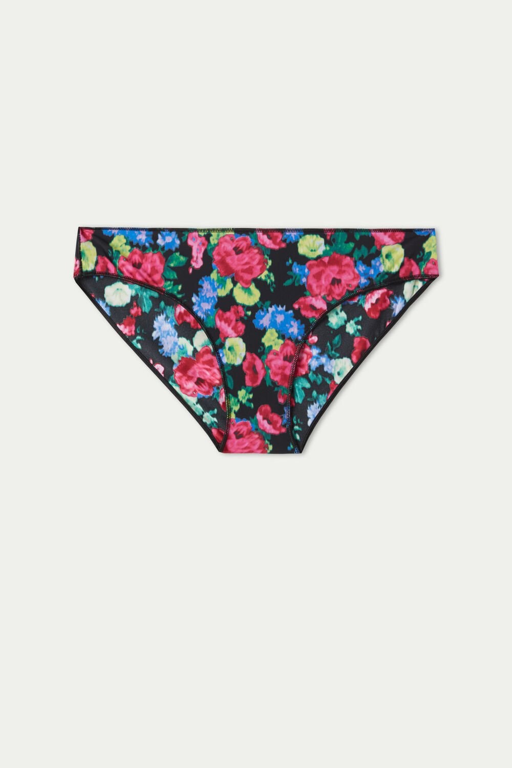 Floral Faded Black Floral Print 274v Tezenis Panties in Printed Microfiber | 934702-ARX