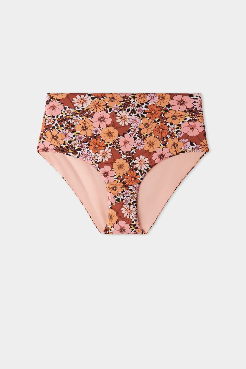 Floral Floral Animal Print 581v Tezenis Flower Animal Print Gathered High-Cut Bikini Bottoms | 084136-IRN