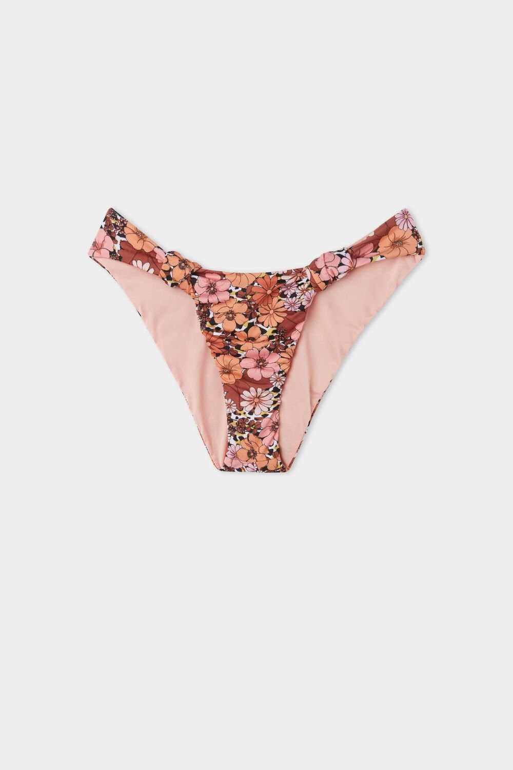 Floral Floral Animal Print 581v Tezenis Flower Animal Print Knotted Ruched Bikini Bottoms | 970124-ZOM