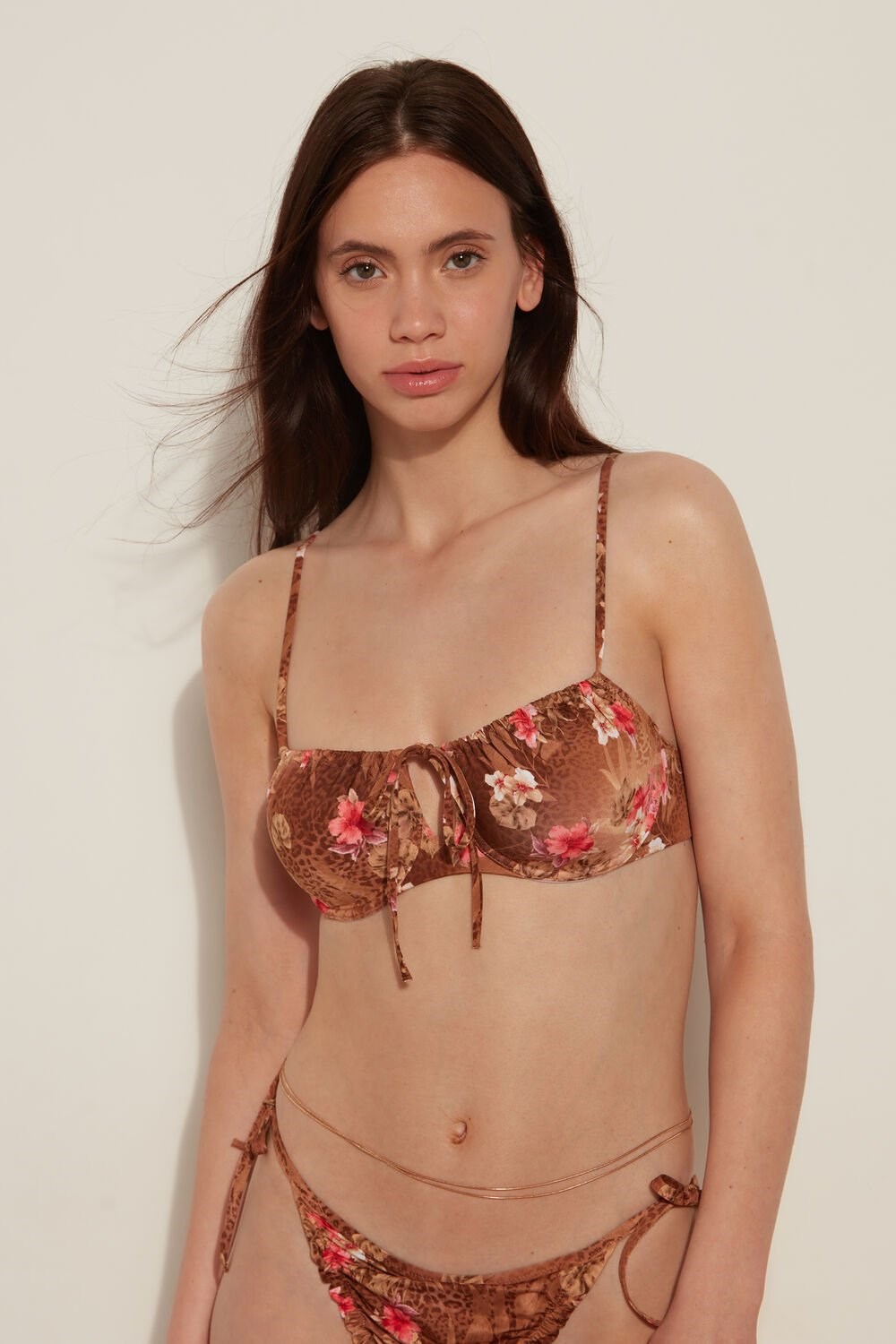 Floral New Jungle Print 746v Tezenis Aloha Jungle Balconette Bikini Top | 645130-ZDF