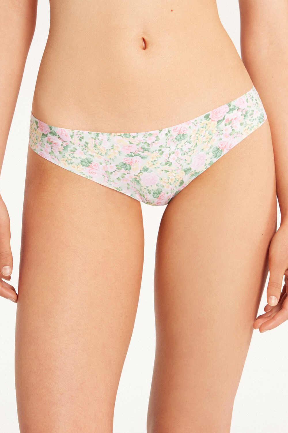 Floral Pastel Country Print 636v Tezenis Raw Edge Brazilian Brief in Printed Microfiber | 253817-LBG