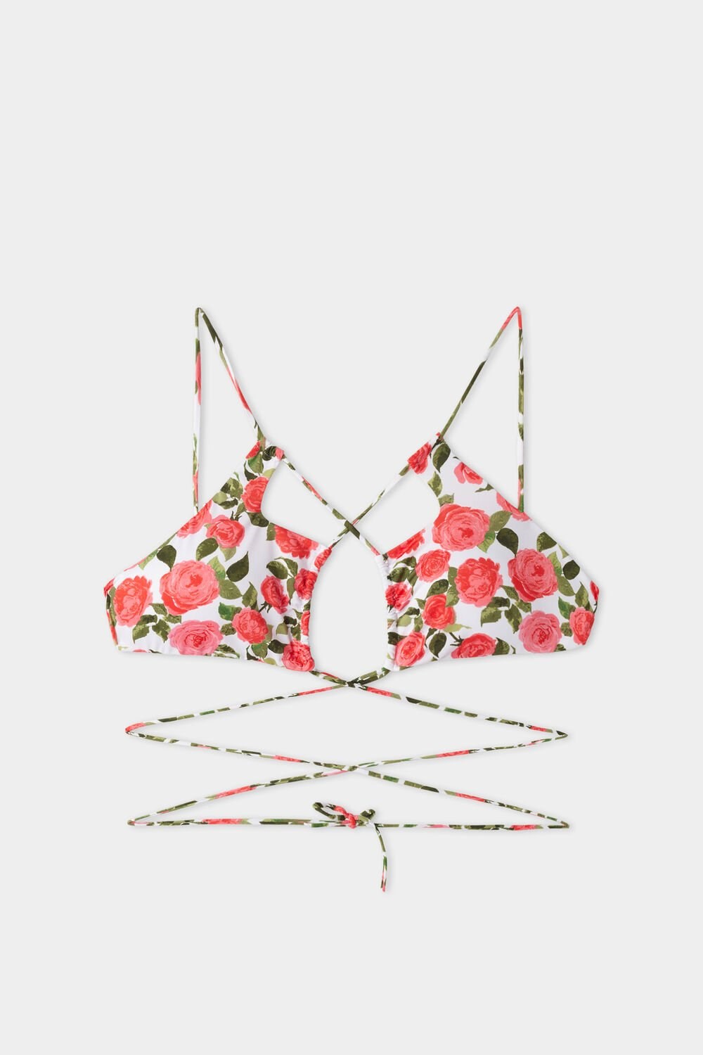 Floral Romantic Rose Print 598v Tezenis Romantic Roses Brassiere Bikini Top | 415873-PTE