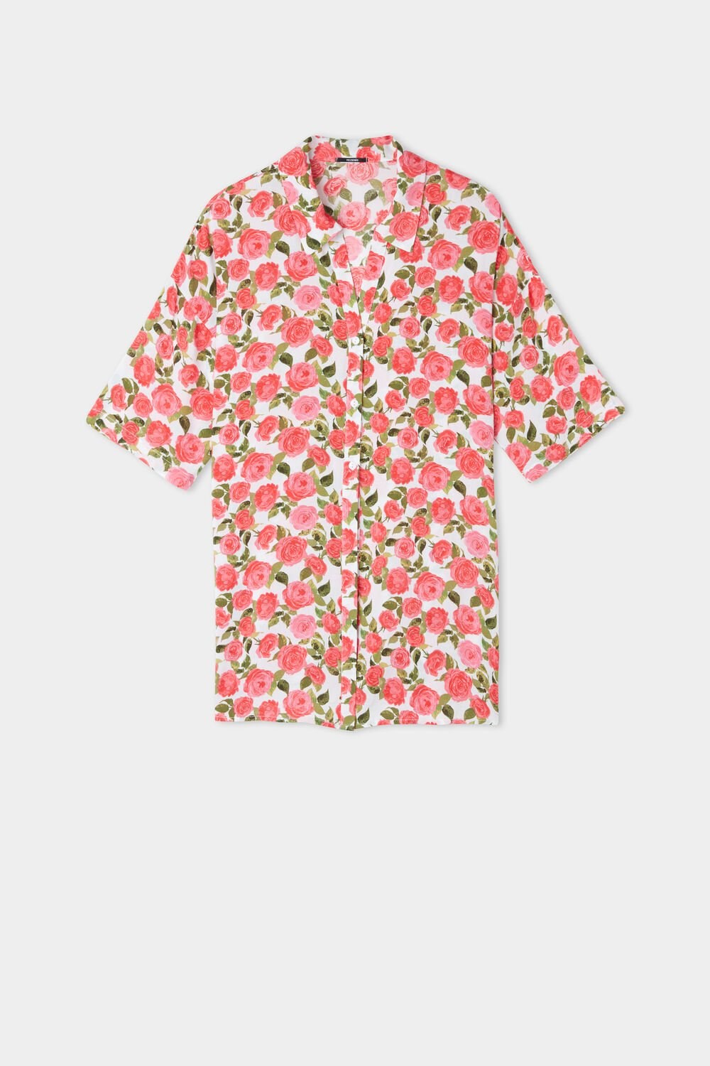 Floral Romantic Rose Print 598v Tezenis Half-sleeve Cloth Shirt | 710963-SGJ