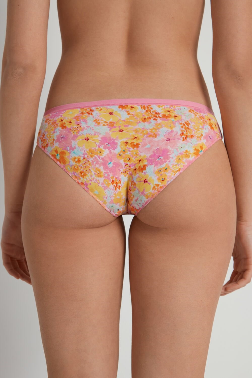 Floral Spring Flowers Print 302v Tezenis Printed Cotton Panties | 028356-USM