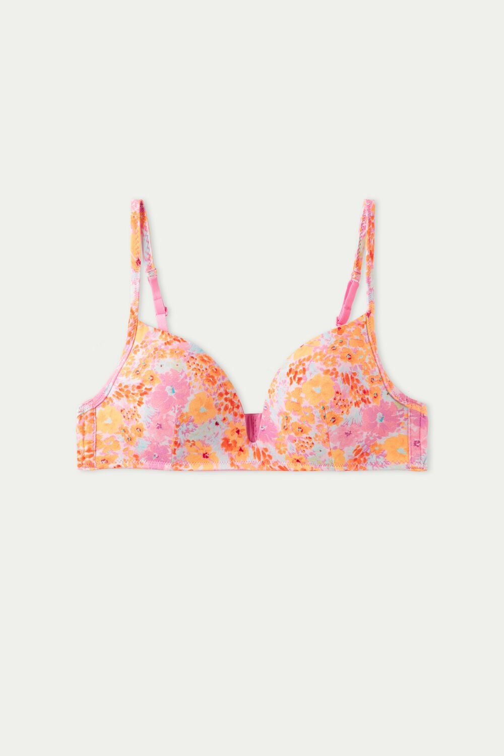 Floral Spring Flowers Print 302v Tezenis London Bra in Printed Cotton | 324678-HRQ