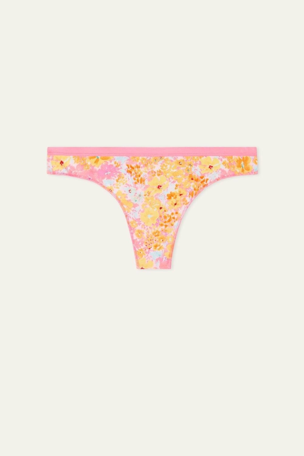 Floral Spring Flowers Print 302v Tezenis Printed Cotton Brazilian Brief | 387216-GOU