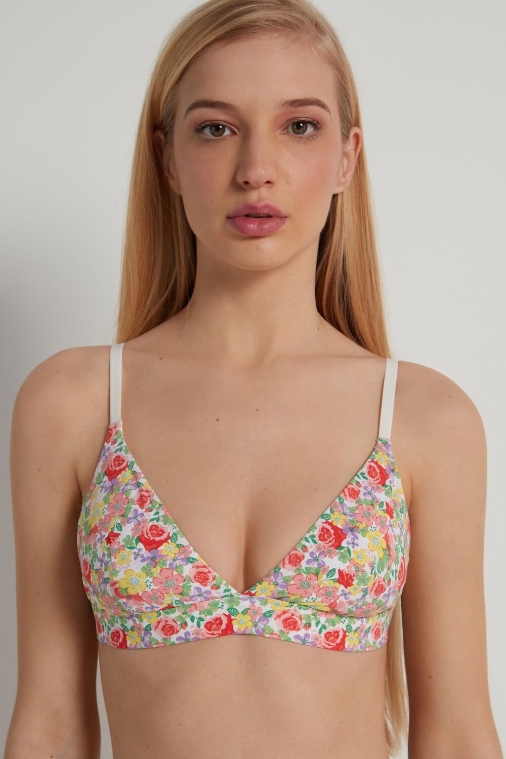 Floral Wildflower Print 294v Tezenis Lisbon Printed Microfiber Triangle Bra | 567082-XEQ