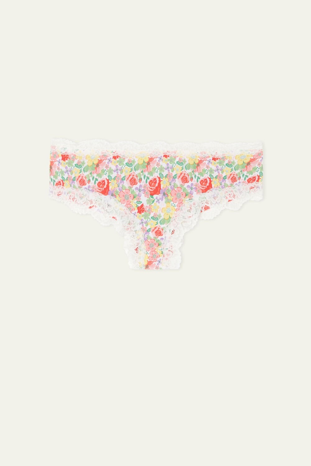 Floral Wildflower Print 294v Tezenis Printed Microfiber and Lace Hipster Brazilian | 732468-SKC