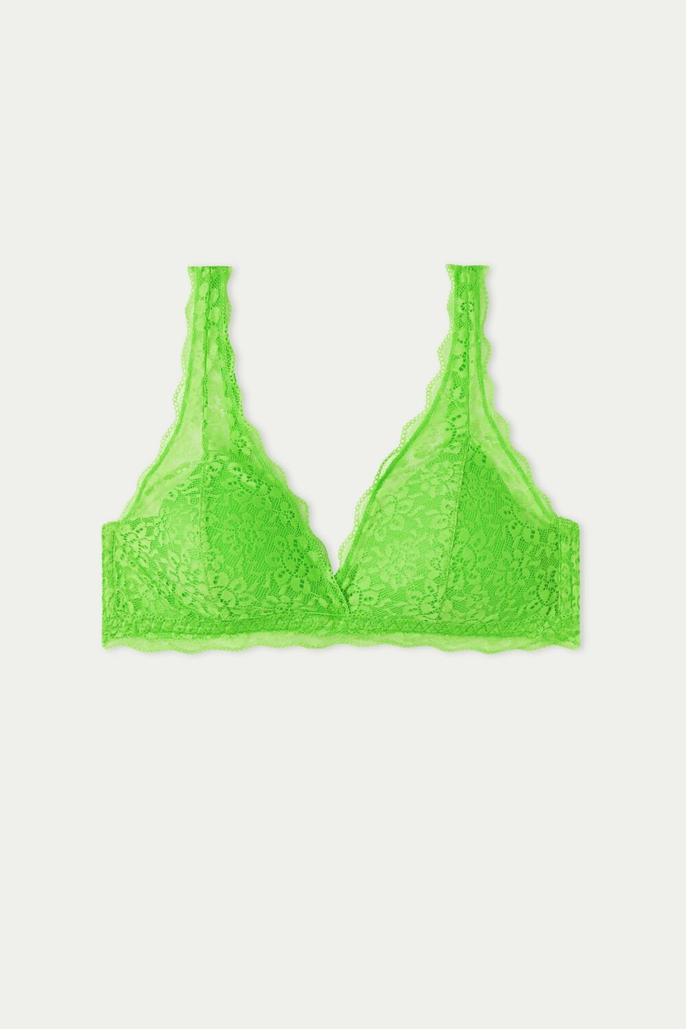 Green Apple Green 308v Tezenis Havana Recycled Lace Triangle Bra | 730418-LIC