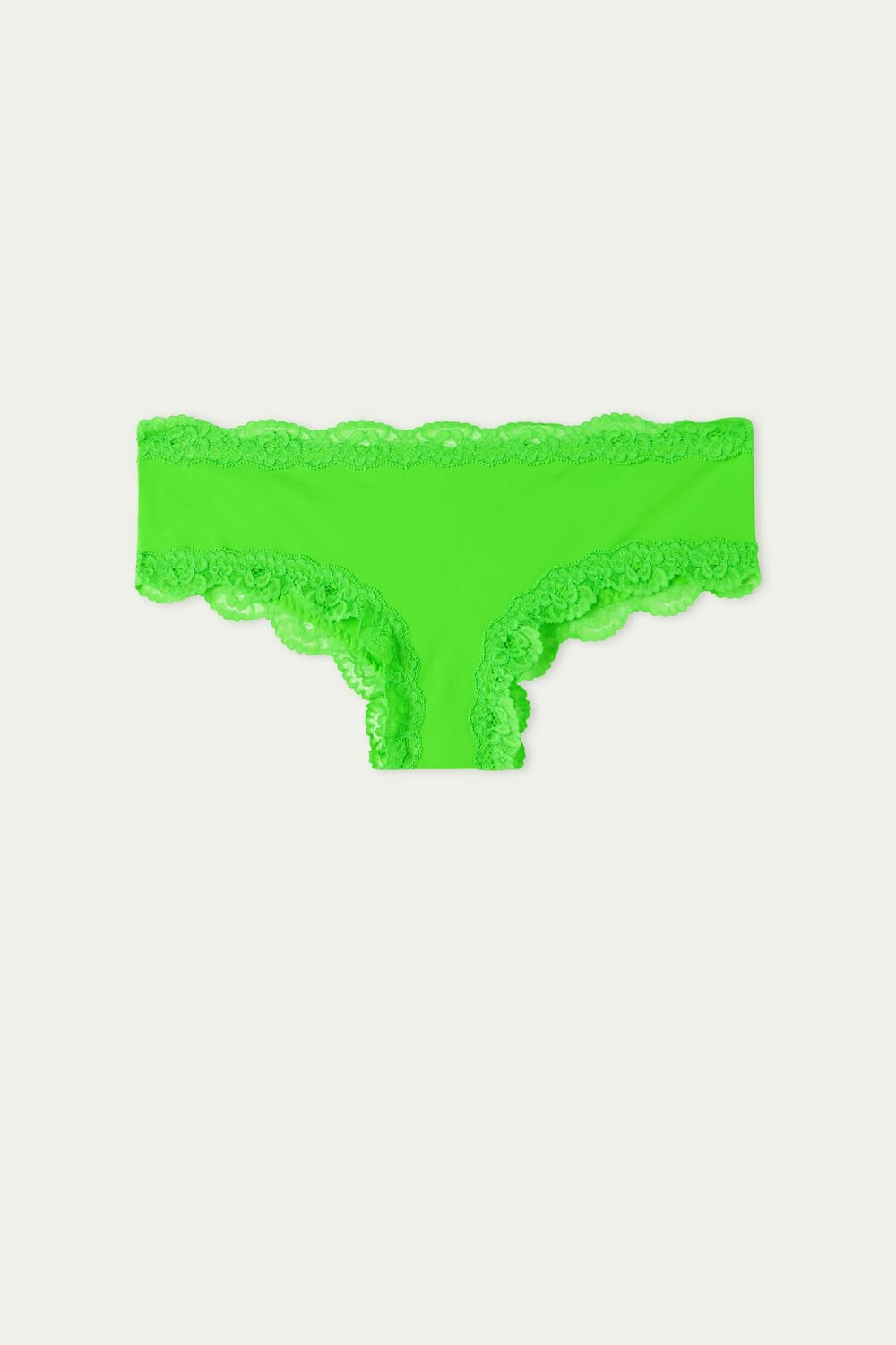 Green Apple Green 308v Tezenis Lace and Microfiber Cheeky Hipster | 879214-PUA