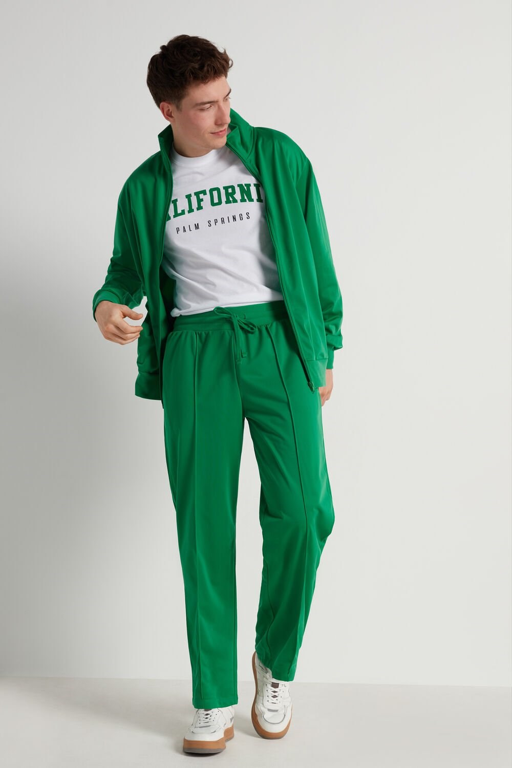 Green Bright Green 436v Tezenis Full Length Tricot Tracksuit Pants | 579341-HMW