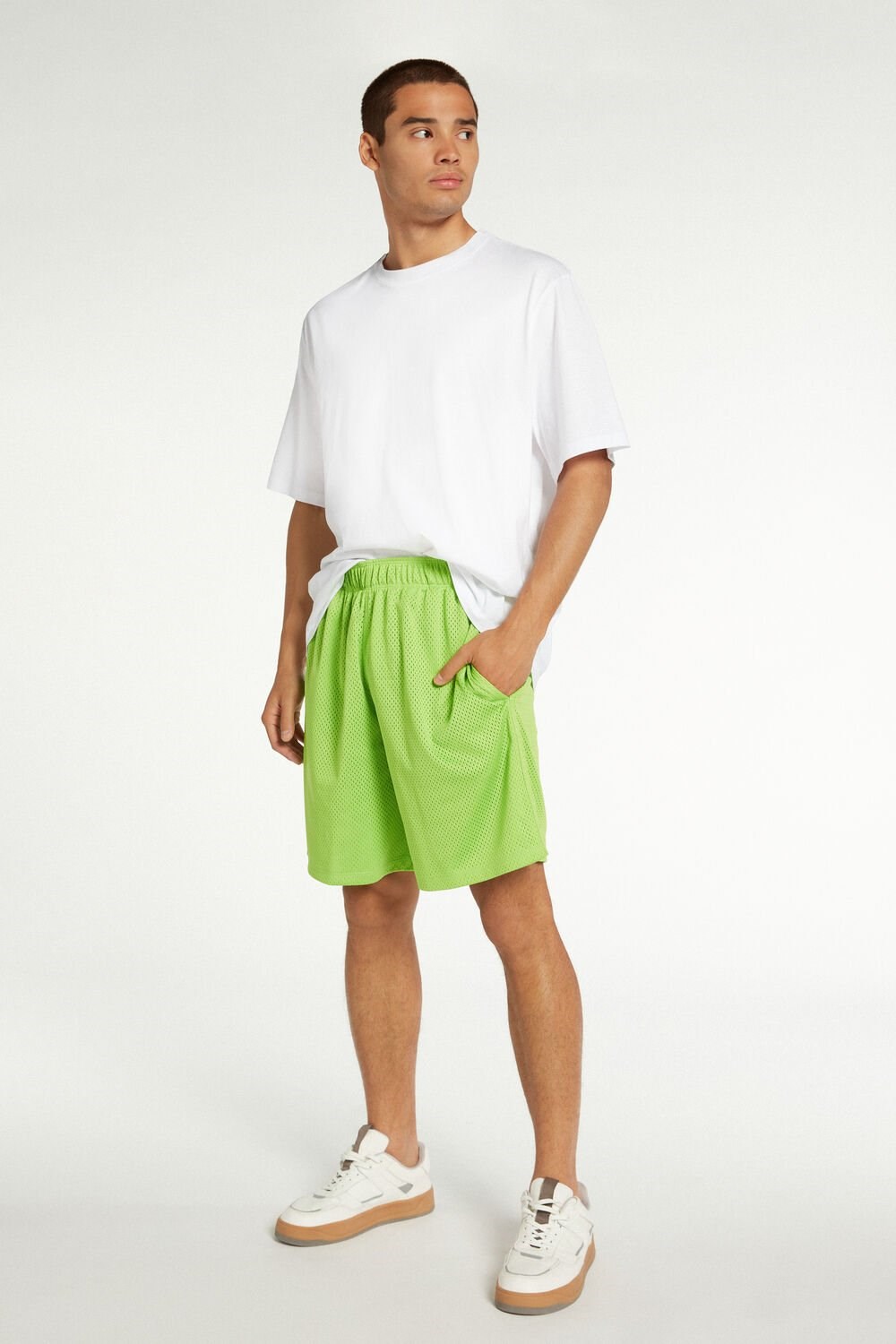 Green Neon Green 621v Tezenis Mesh Shorts | 194730-ZSX