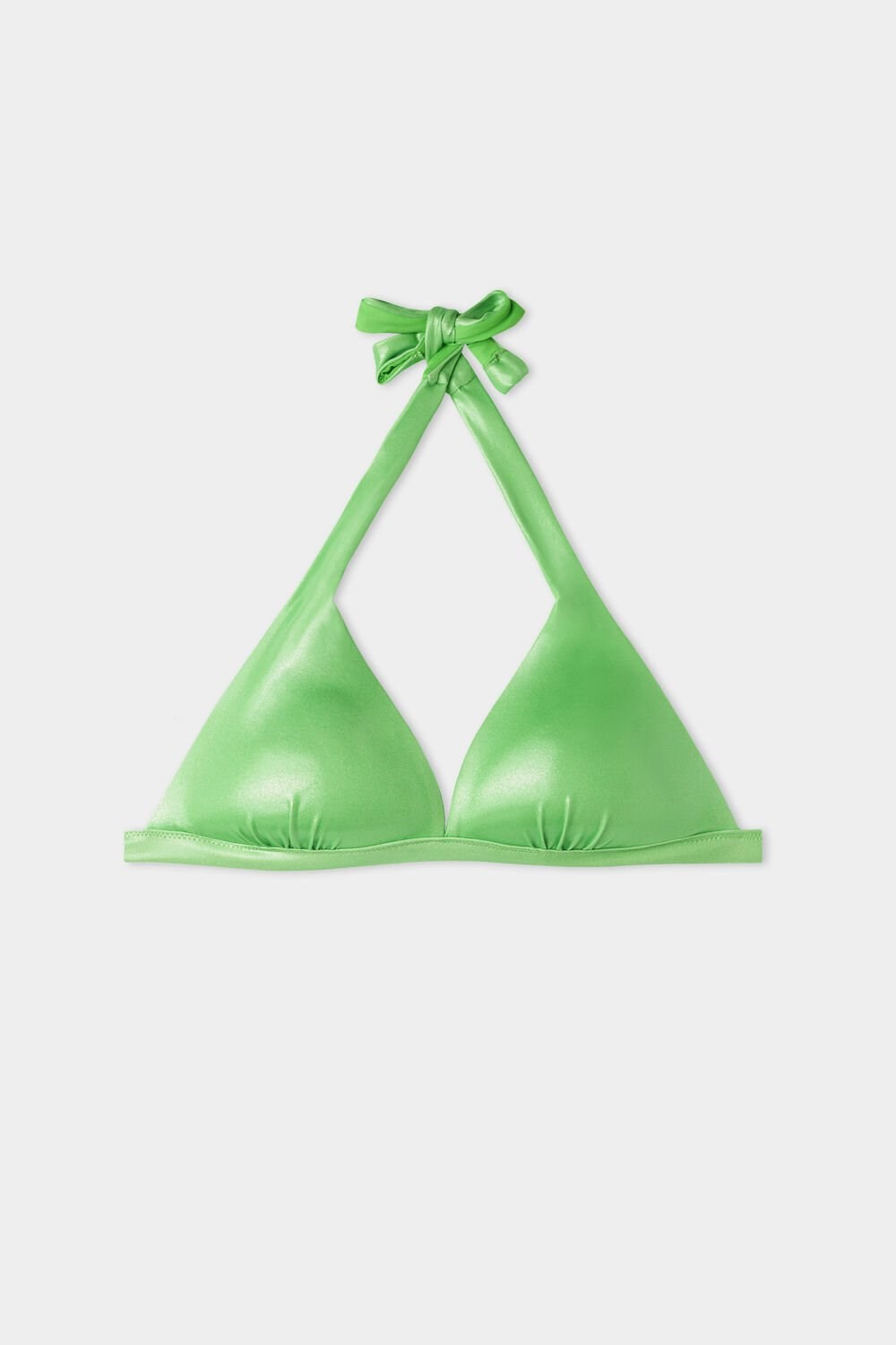 Green New Green 624v Tezenis Glossy Colors Wide-Strap Triangle Bikini Top | 923106-YTB