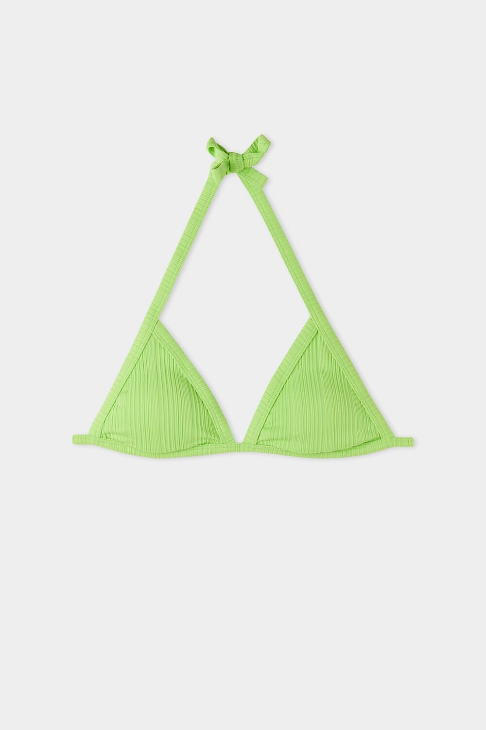 Green New Green 624v Tezenis Green Ribbed Recycled Microfiber Triangle Bikini Top | 657249-UOJ