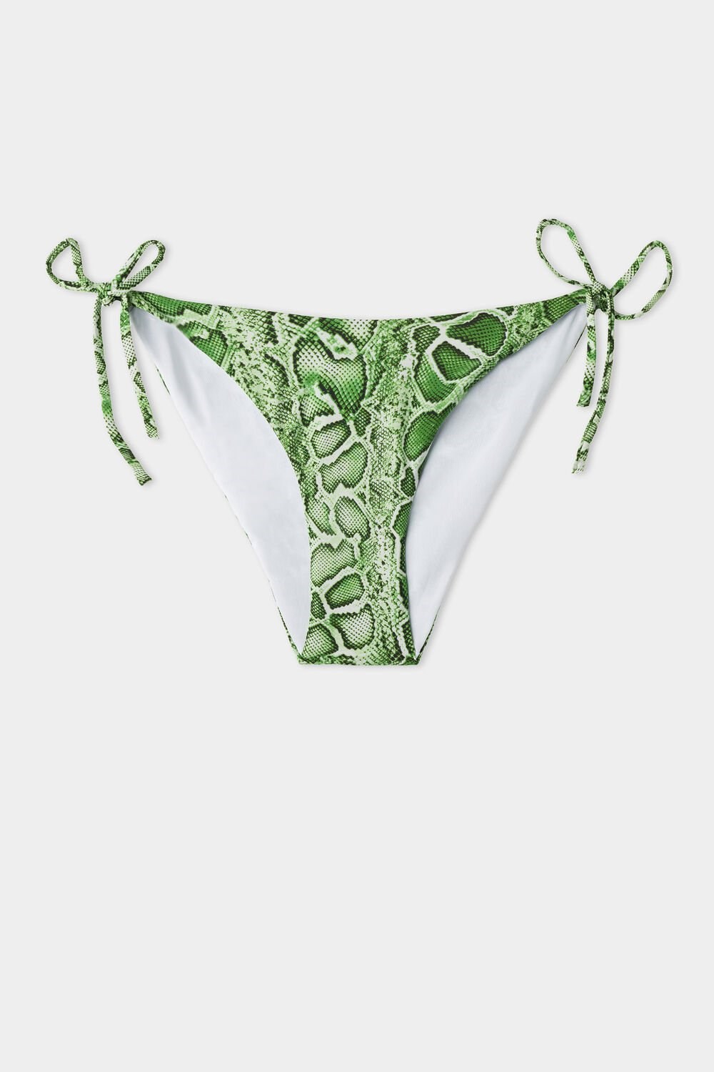 Green Tropical Snake Print 608v Tezenis Tropical Snake String Bikini Bottoms | 219438-HMG