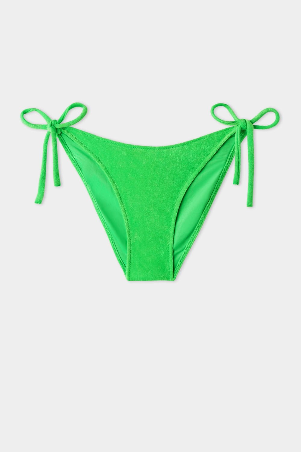 Green Vibrant Green 629v Tezenis Soft Velvet String Bikini Bottoms | 809421-PQB