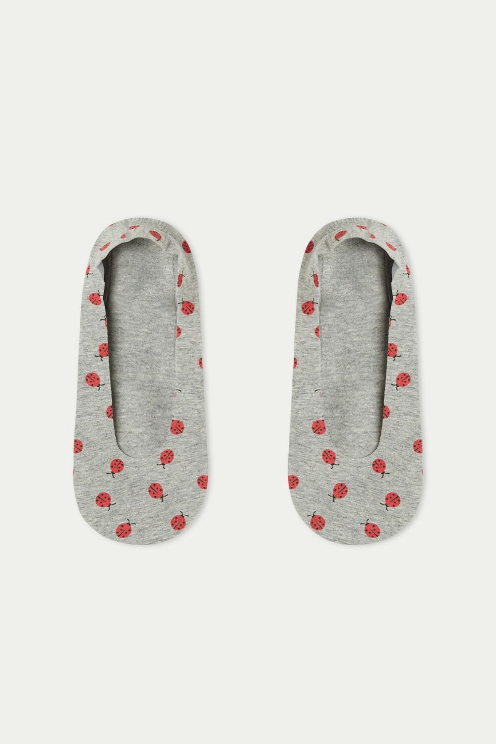 Grey Gray Ladybugs 451v Tezenis Fancy Cotton Shoe Liners | 312456-BGT