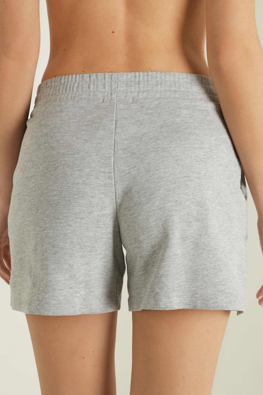 Grey Light Gray Heather 031 Tezenis Fleece Shorts with Pockets | 094378-ZBS