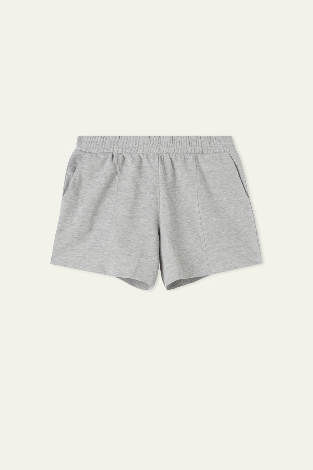 Grey Light Gray Heather 031 Tezenis Fleece Shorts with Pockets | 094378-ZBS