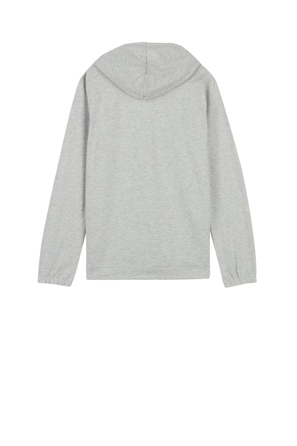 Grey Light Gray Heather 031 Tezenis Hoodie Sweatshirt with Zipper and Drawstring | 762814-TAV