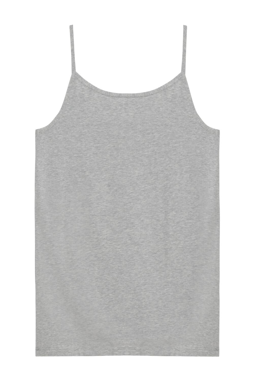 Grey Light Gray Heather 031 Tezenis Round-Neck Stretch Cotton Tank Top | 649125-ASY