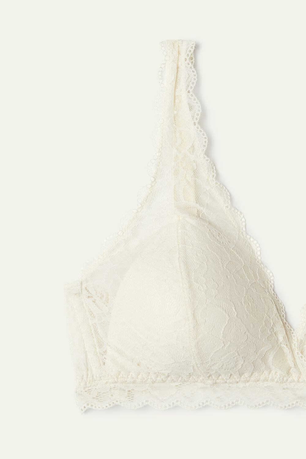 Ivory Ivory Cream 3106 Tezenis Havana Lace Triangle Bralette | 013745-TGR