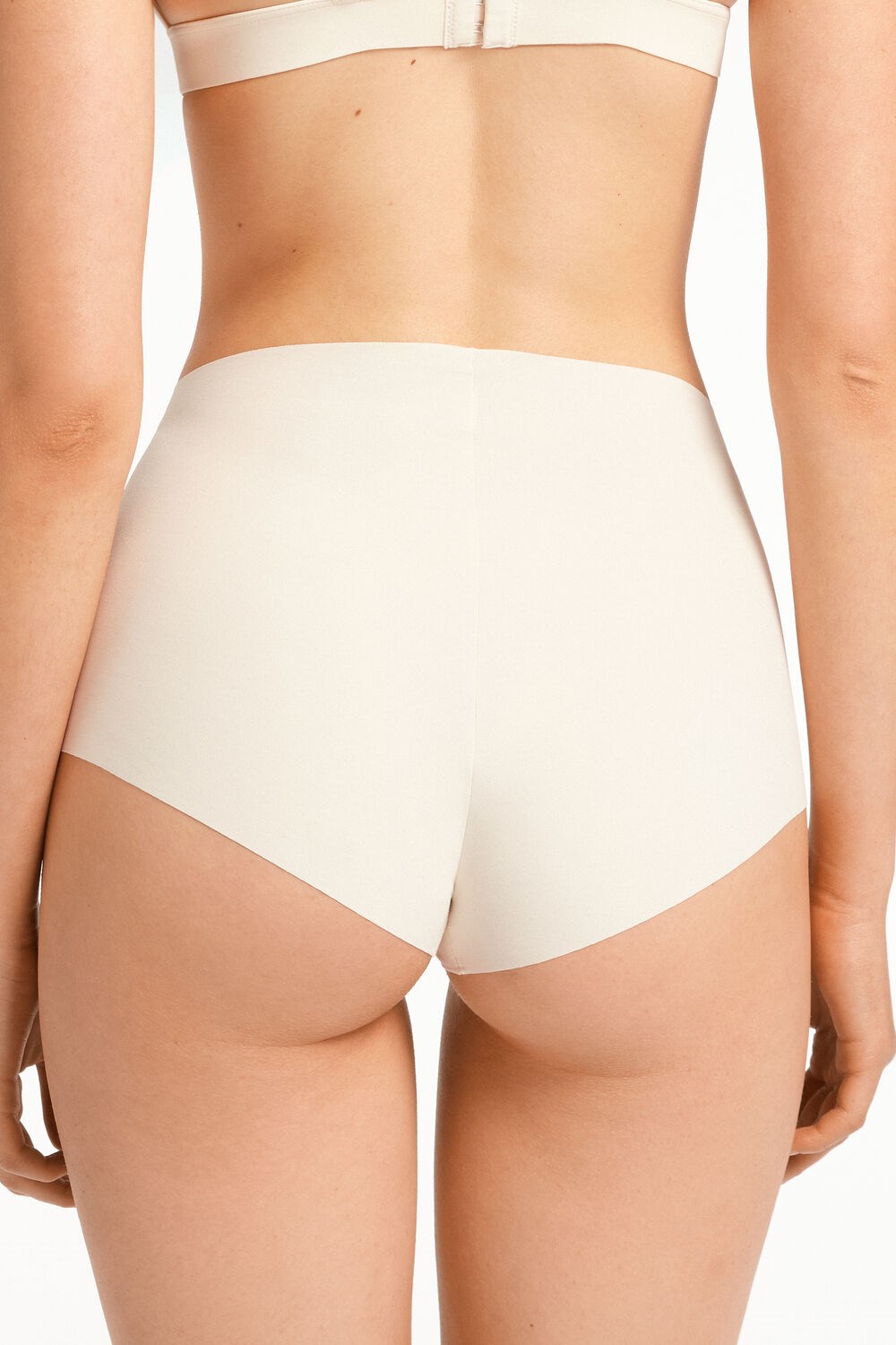 Ivory Ivory Cream 3106 Tezenis High-Waisted Raw-Cut Microfiber Hipsters | 123056-WRT