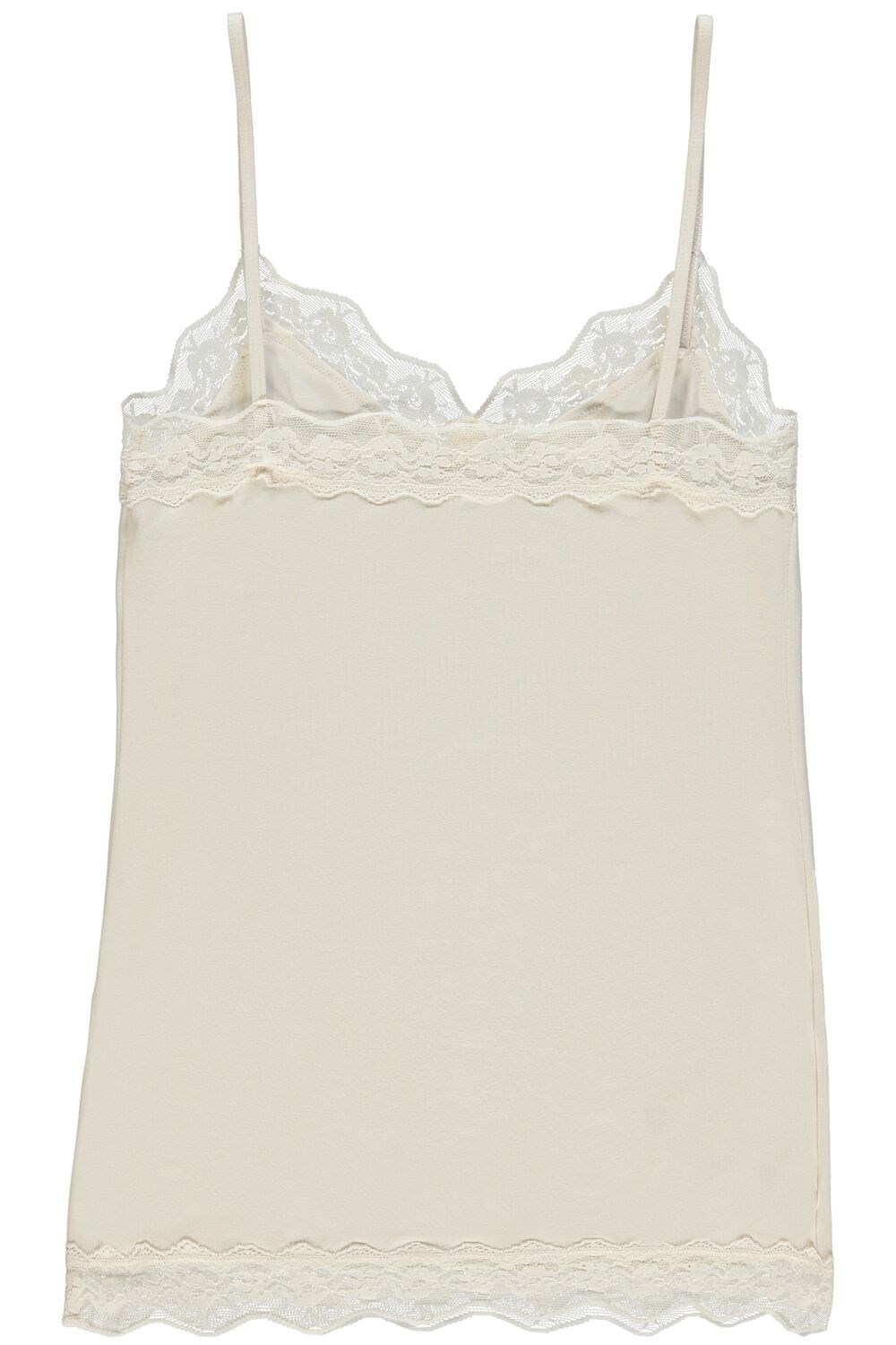 Ivory Ivory Cream 3106 Tezenis Lace Insert Tank Top | 830965-GWL