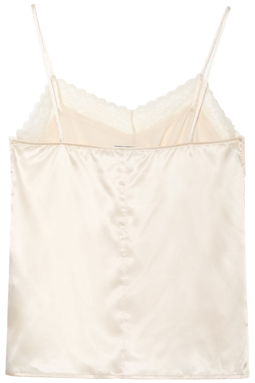 Ivory Ivory Cream 3106 Tezenis Lace and Satin Tank Top | 520486-KEI