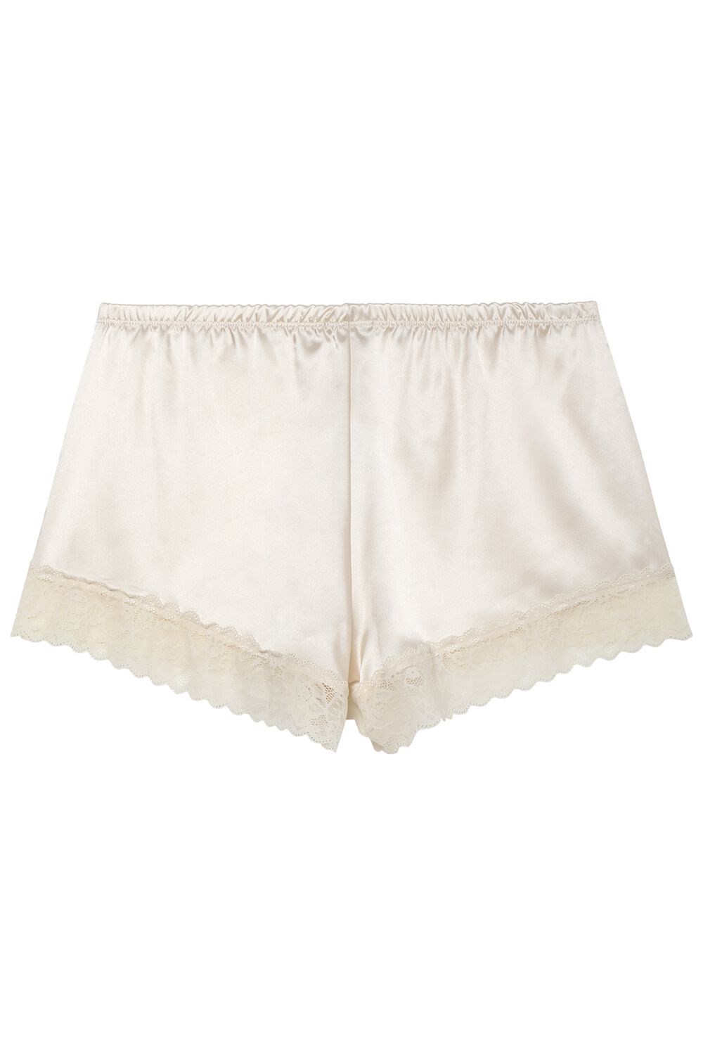 Ivory Ivory Cream 3106 Tezenis Lace and Satin Shorts | 582746-ACX