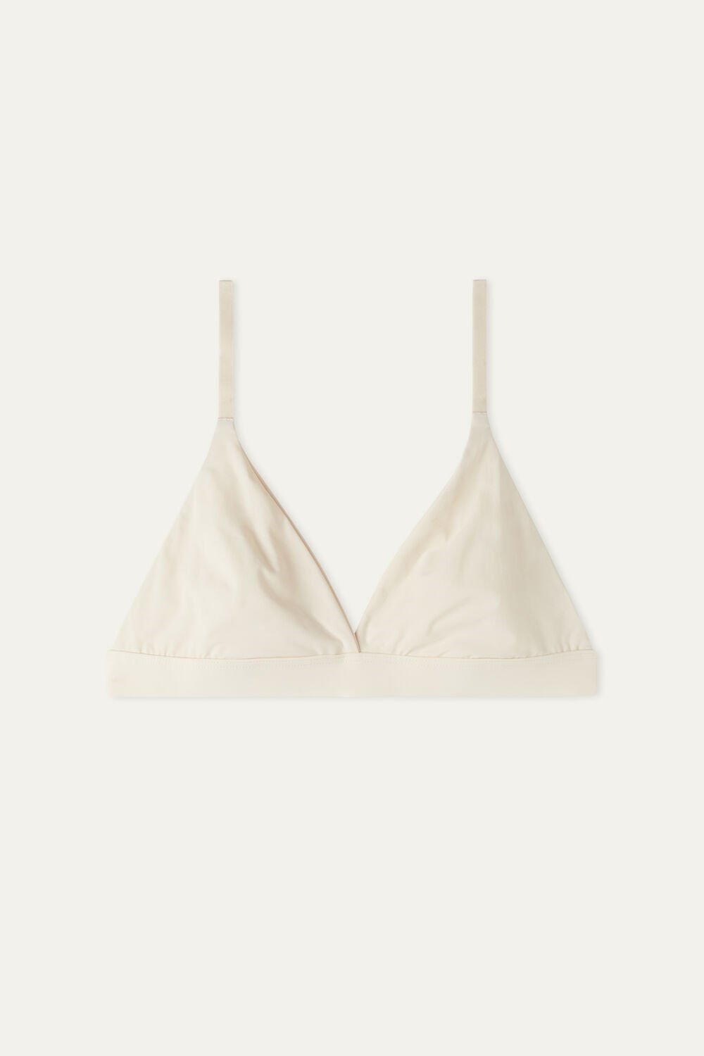 Ivory Ivory Cream 3106 Tezenis Lisbon Recycled Microfiber Triangle Bra | 816732-KGB