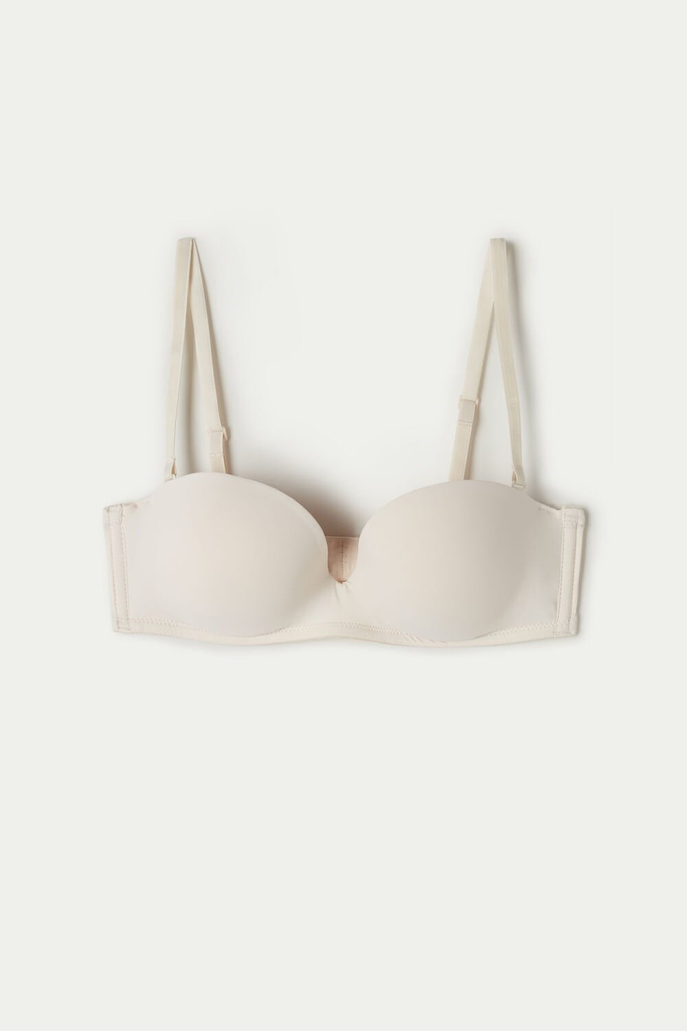 Ivory Ivory Cream 3106 Tezenis New York Padded Microfiber Bandeau Bra | 740186-BDW