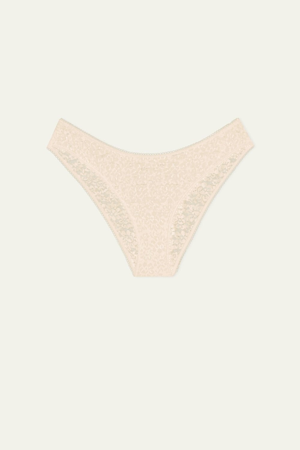 Ivory Ivory Cream 3106 Tezenis Recycled Lace High-Cut Panties | 254367-YAP