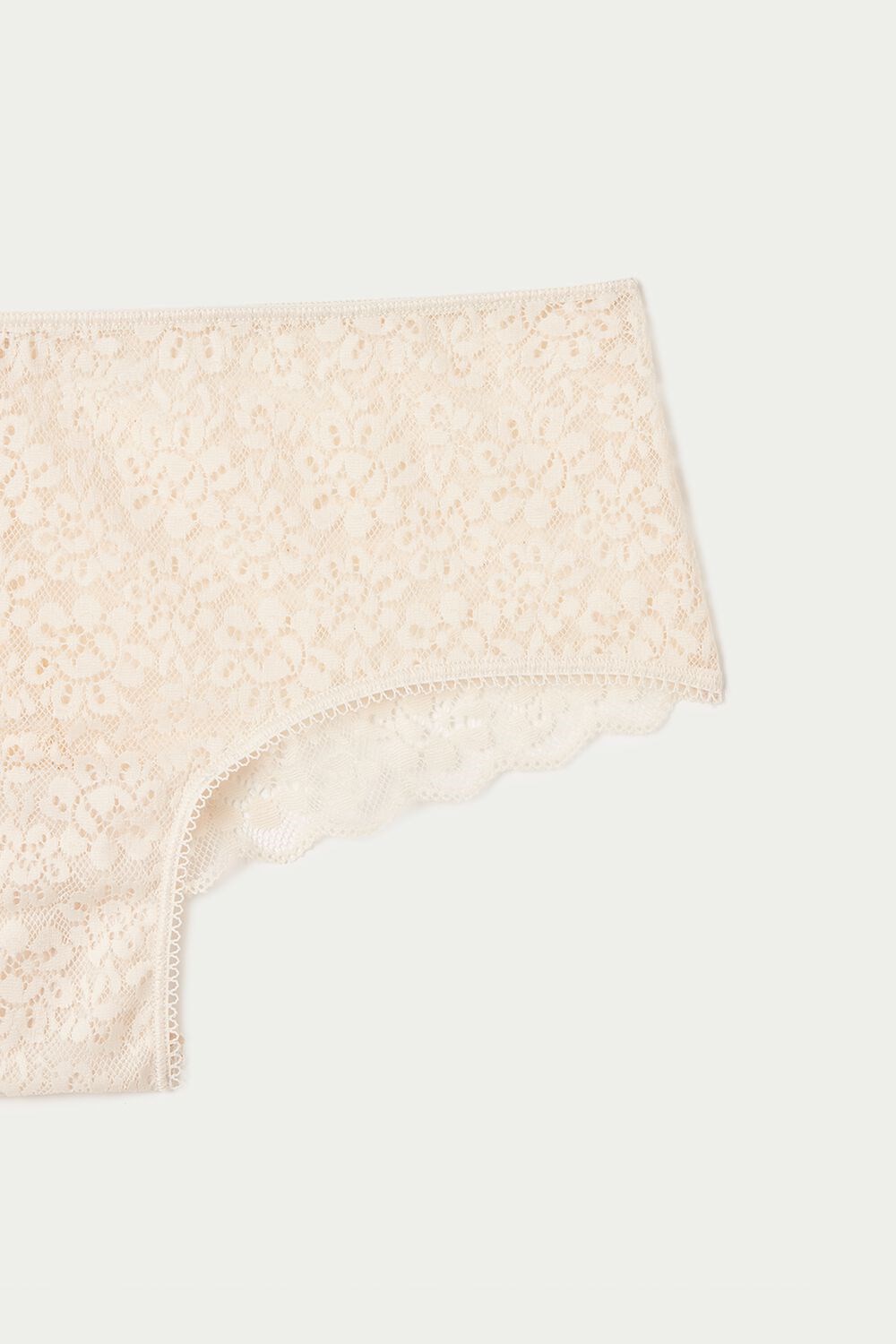 Ivory Ivory Cream 3106 Tezenis Recycled Lace Boyshorts | 410792-CPJ