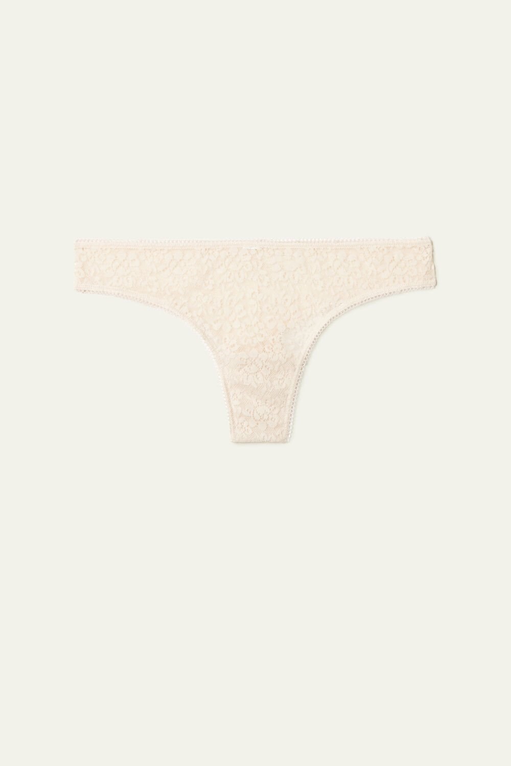 Ivory Ivory Cream 3106 Tezenis Recycled Lace Brazilian Panties | 935708-JCL