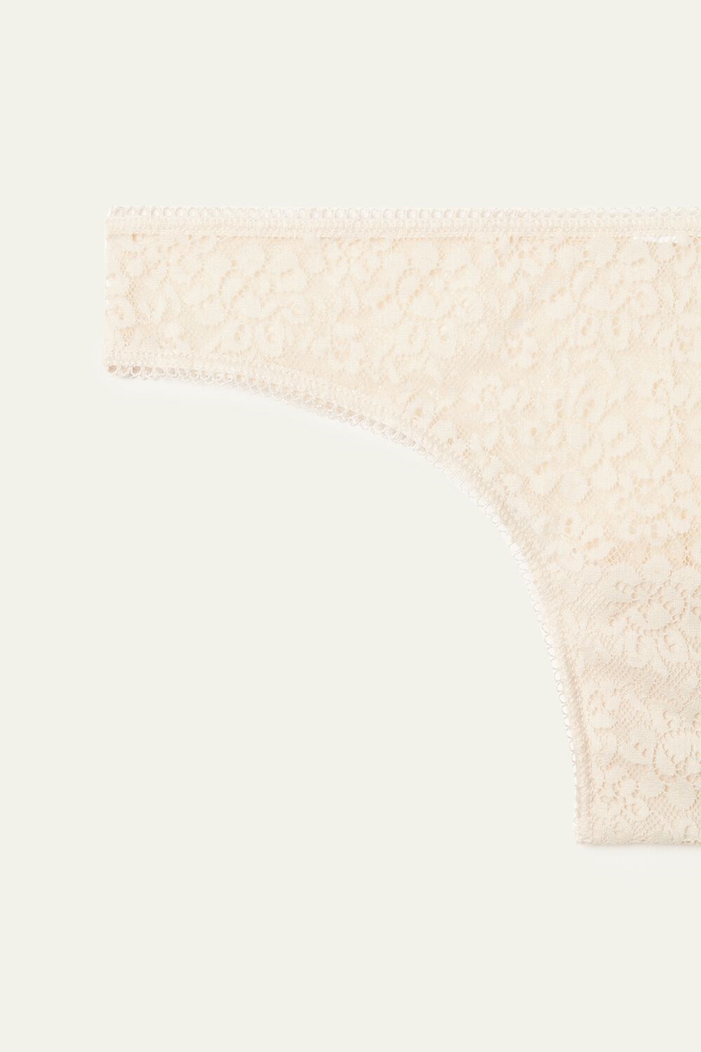 Ivory Ivory Cream 3106 Tezenis Recycled Lace Brazilian Panties | 935708-JCL