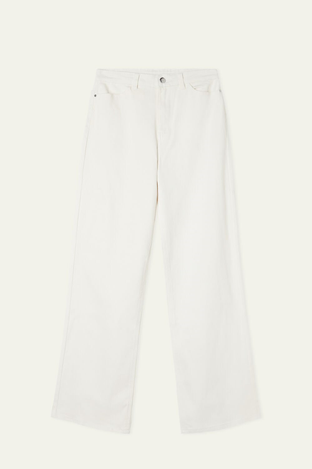 Ivory Milk White 327v Tezenis Wide Leg Jeans | 853791-WTD