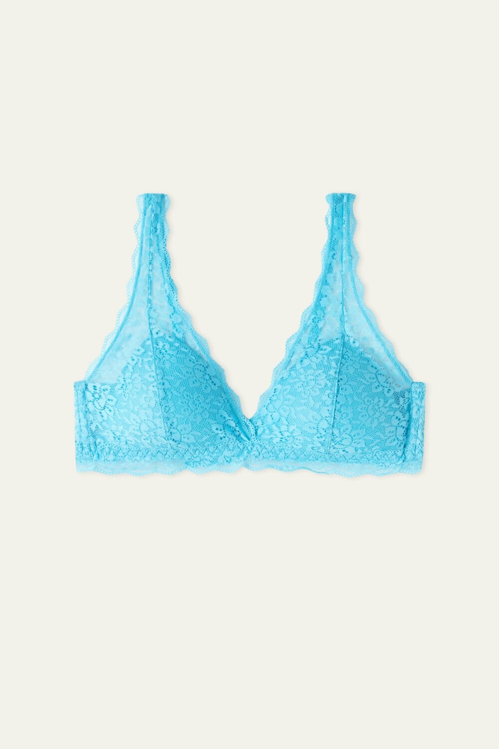 Light Blue Bright Blue 257v Tezenis Havana Recycled Lace Triangle Bra | 934207-KXI