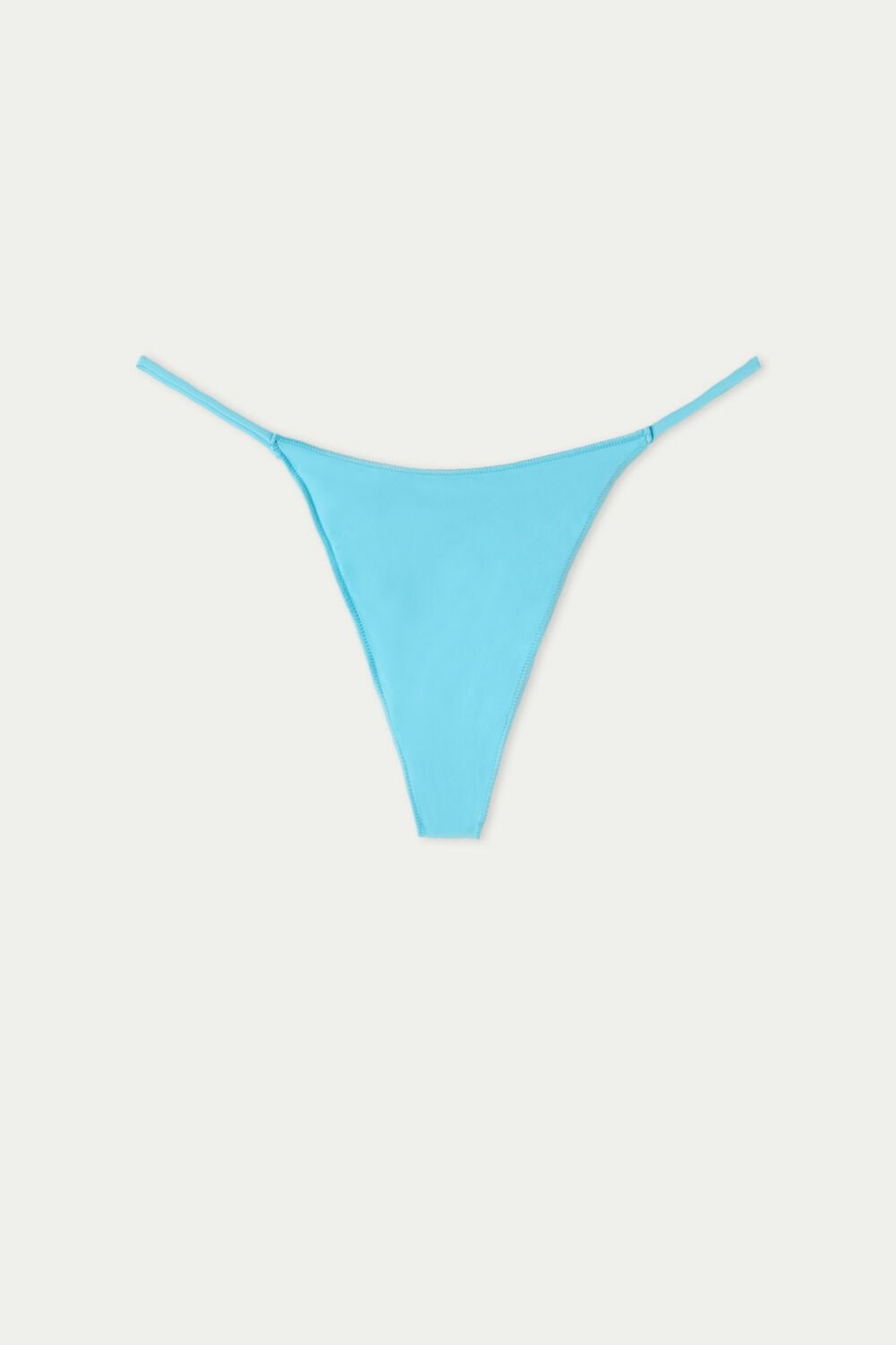 Light Blue Bright Blue 257v Tezenis High-Cut Microfiber Brazilian String Panties | 428109-ZWN