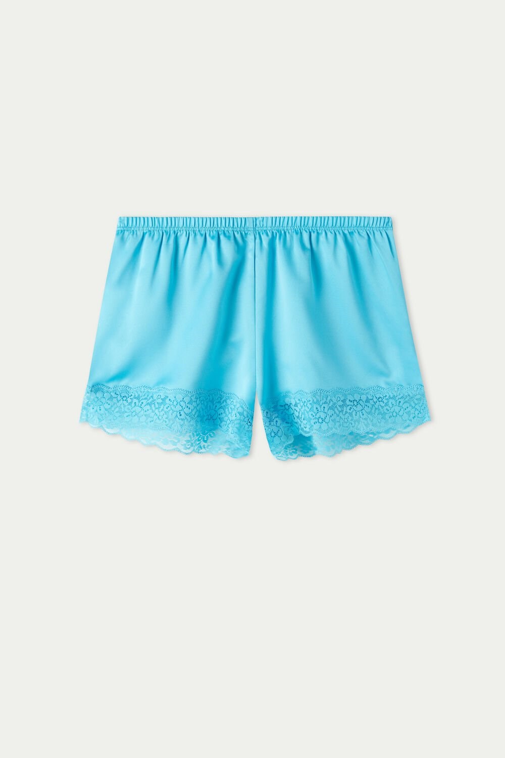 Light Blue Bright Blue 257v Tezenis Lace and Satin Shorts | 483512-TZA