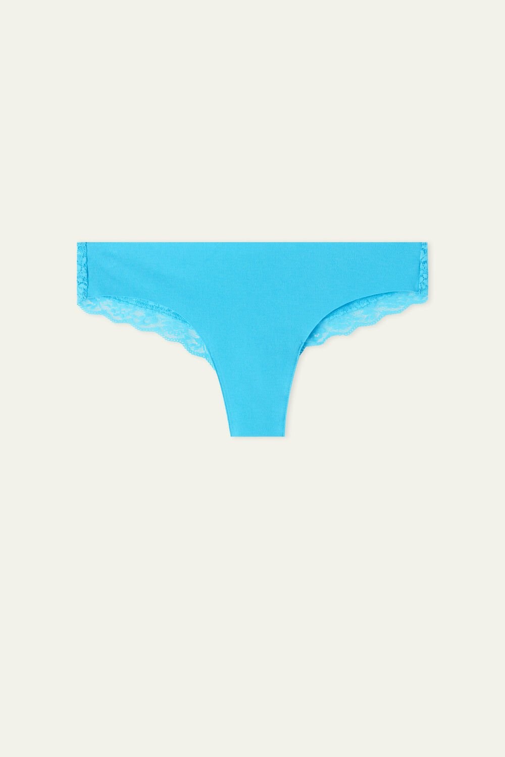 Light Blue Bright Blue 257v Tezenis Laser-Cut Cotton Recycled Lace Brazilian Panties | 913247-VAT