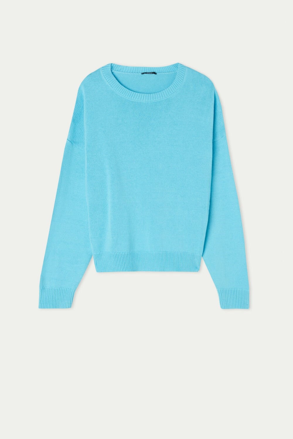 Light Blue Bright Blue 257v Tezenis Long Sleeve Crewneck Sweatshirt in Cotton | 843920-NSX