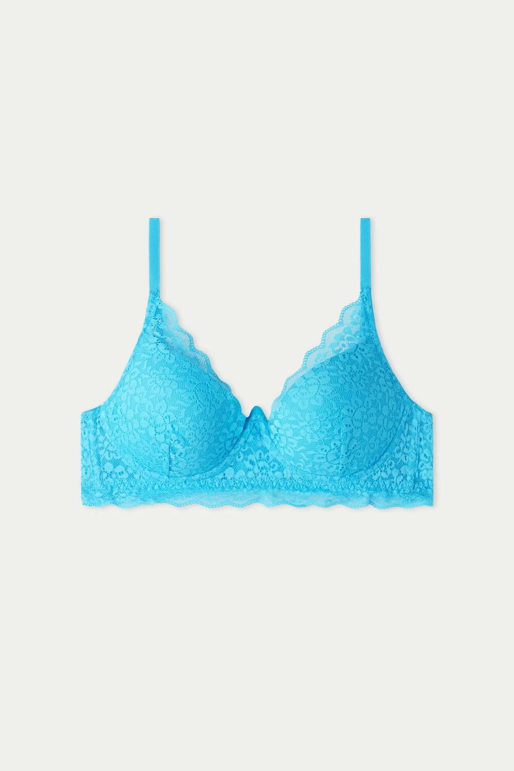 Light Blue Bright Blue 257v Tezenis Malibu Recycled Lace Super Push-Up Bra | 035248-XEN