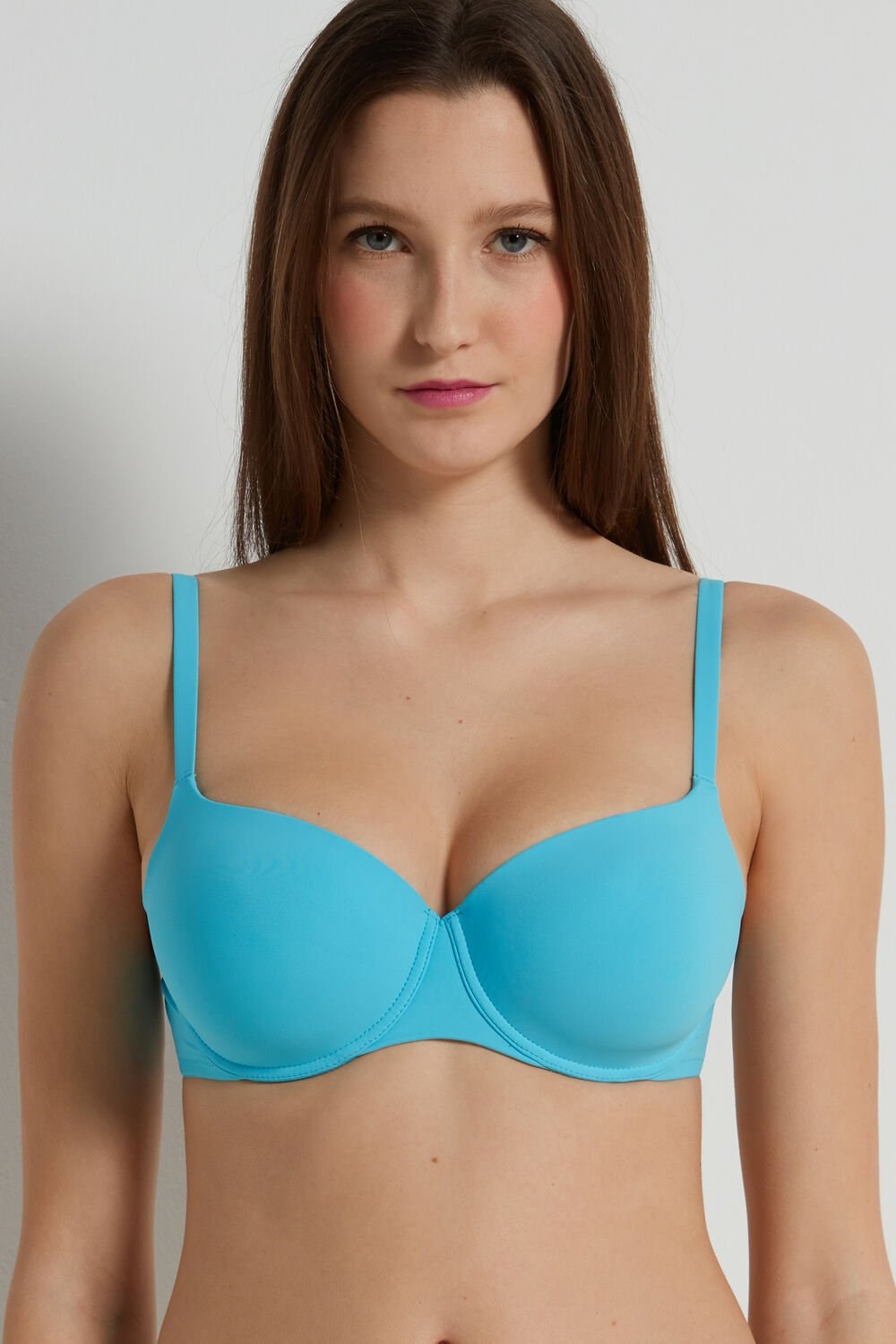 Light Blue Bright Blue 257v Tezenis Prague Full Cover Balconette Bra | 941230-BHN