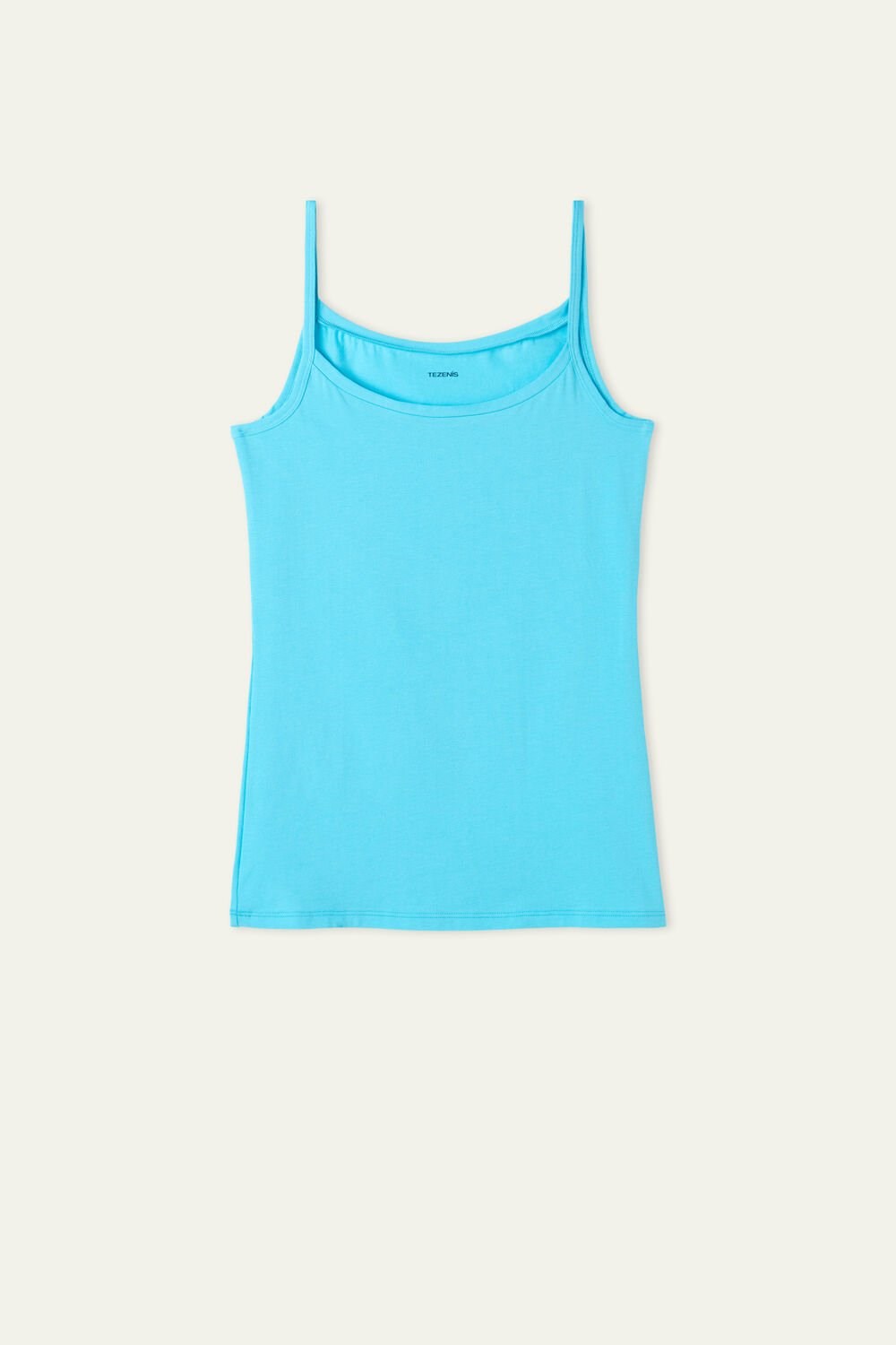 Light Blue Bright Blue 257v Tezenis Round-Neck Stretch Cotton Tank Top | 806739-OBH