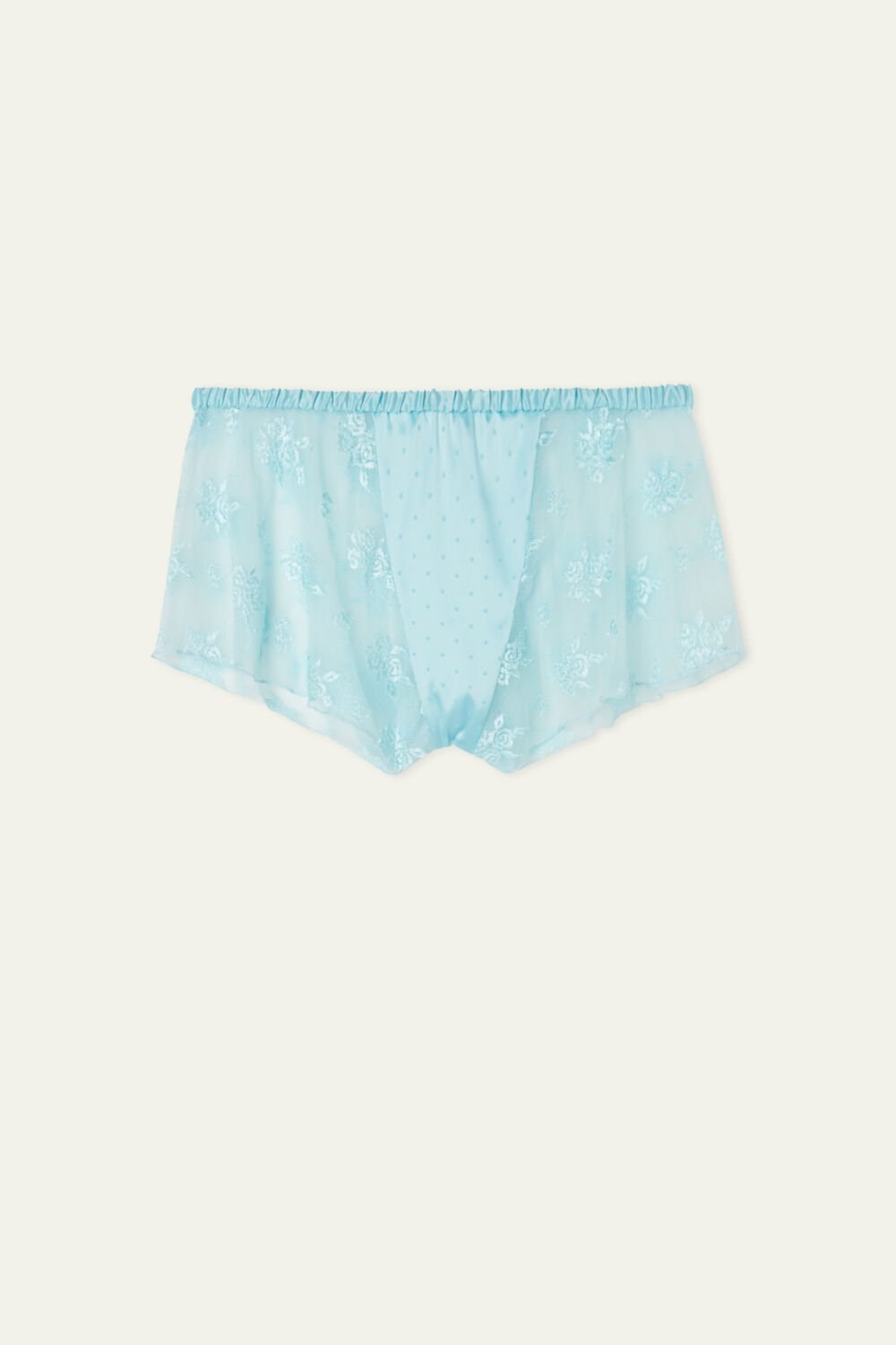 Light Blue Light Blue 255v Tezenis Paradise Lace High-Waist Shorts | 952180-ZOP