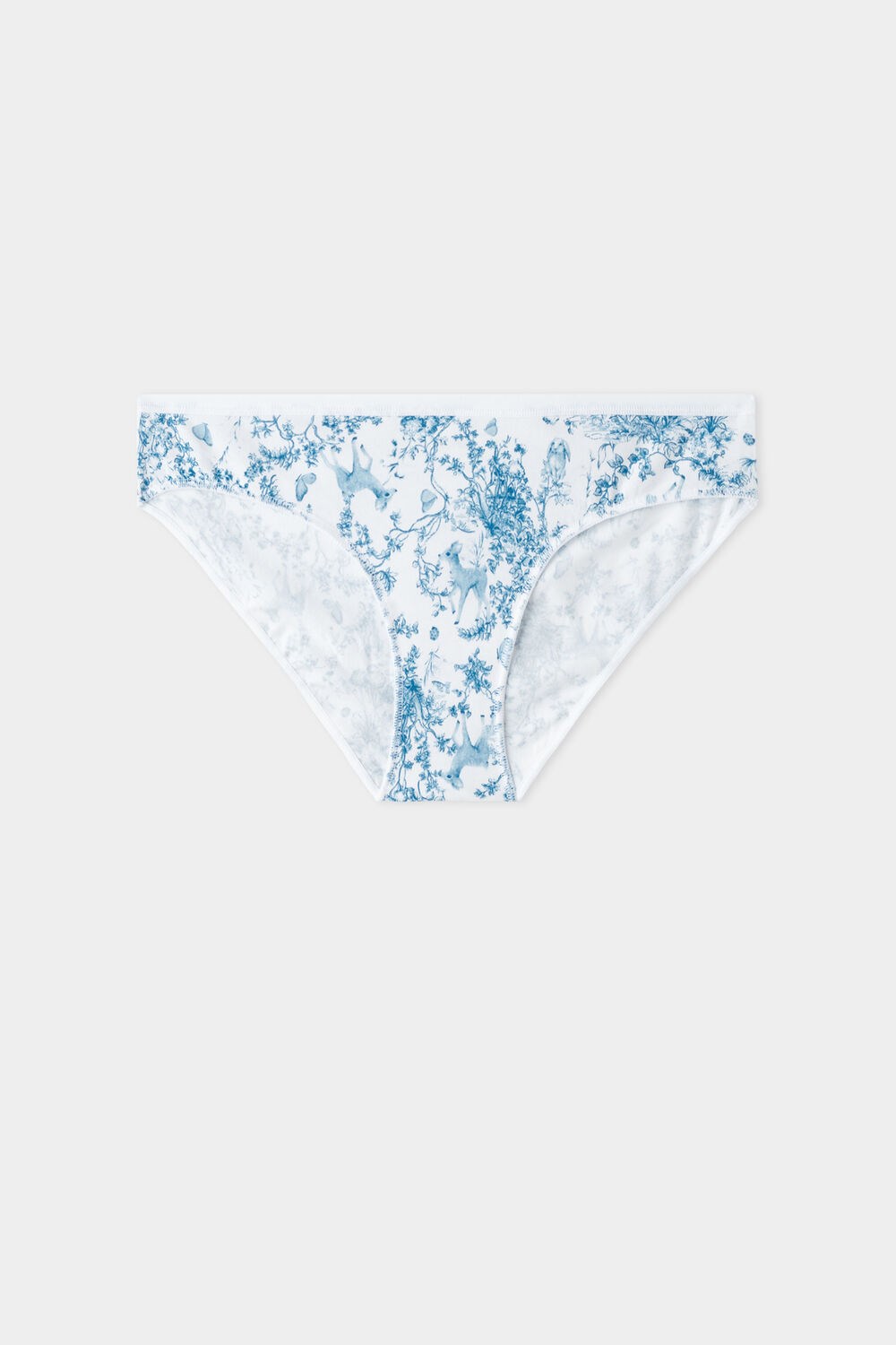 Light Blue Romantic Forest Print 597v Tezenis Printed Cotton Panties | 209683-ILF