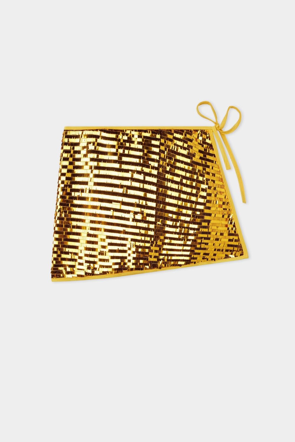 Metallic Golden Yellow 538v Tezenis Riviera Sequin Pareo Mini Skirt | 302458-XDL